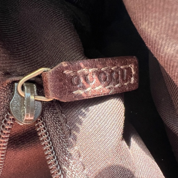 Authentic Gucci GG Canvas Abbey Boston Tote D-Ring Shoulder Leather Handbag - Picture 14 of 14